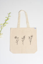 Charger l&#39;image dans la galerie, PRÊT-À-PARTIR - Tote bag  - 3 fleurs simples
