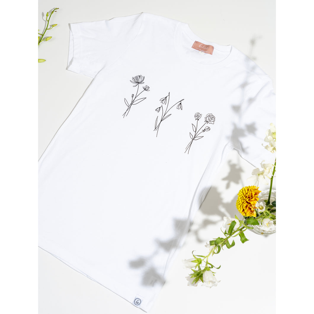 T-shirt - 3 fleurs - Adulte