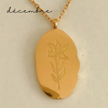 Charger l&#39;image dans la galerie, Collier - fleur de naissance - Neuf.Vingt.Cinq - Gold - Adulte
