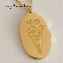 Charger l&#39;image dans la galerie, Collier - fleur de naissance - Neuf.Vingt.Cinq - Gold - Adulte
