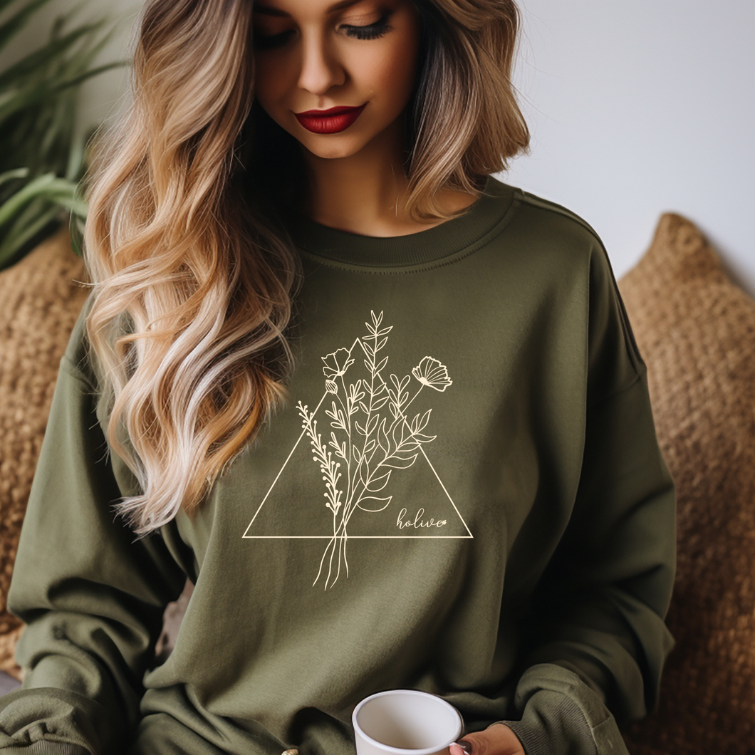 Crewneck - couleurs saisonnières - élégance florale - Adulte