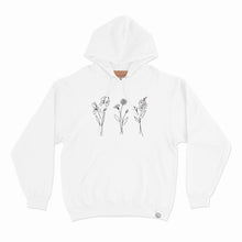 Charger l&#39;image dans la galerie, Hoodie - couleurs classiques - 3 fleurs - Adulte
